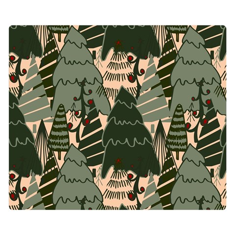Christmas Vector Seamless Tree Pattern Premium Plush Fleece Blanket (Small) from ArtsNow.com 50 x40  Blanket Front