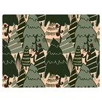 Christmas Vector Seamless Tree Pattern Premium Plush Fleece Blanket (Extra Small)