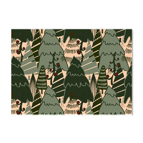 Christmas Vector Seamless Tree Pattern Crystal Sticker (A4) from ArtsNow.com Front
