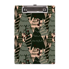 Christmas Vector Seamless Tree Pattern A5 Acrylic Clipboard from ArtsNow.com Front