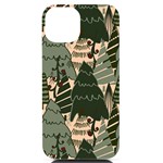 Christmas Vector Seamless Tree Pattern iPhone 14 Black UV Print Case