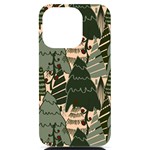 Christmas Vector Seamless Tree Pattern iPhone 14 Pro Black UV Print Case