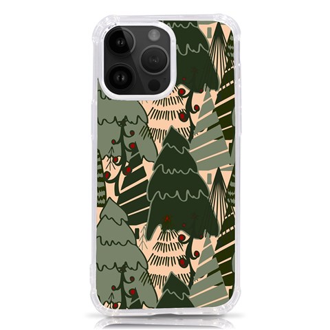 Christmas Vector Seamless Tree Pattern iPhone 14 Pro Max TPU UV Print Case from ArtsNow.com Front