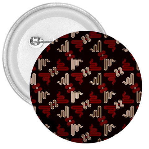 Oriental Dragon Motif Pattern 3  Buttons from ArtsNow.com Front