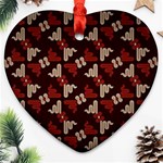 Oriental Dragon Motif Pattern Ornament (Heart)