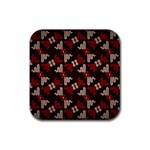 Oriental Dragon Motif Pattern Rubber Coaster (Square)