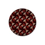 Oriental Dragon Motif Pattern Magnet 3  (Round)