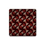 Oriental Dragon Motif Pattern Square Magnet