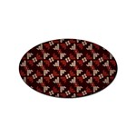 Oriental Dragon Motif Pattern Sticker Oval (10 pack)