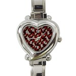 Oriental Dragon Motif Pattern Heart Italian Charm Watch