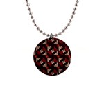 Oriental Dragon Motif Pattern 1  Button Necklace