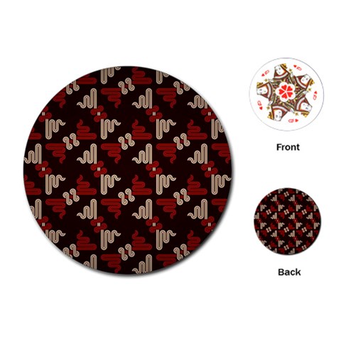 Oriental Dragon Motif Pattern Playing Cards Single Design (Round) from ArtsNow.com Front