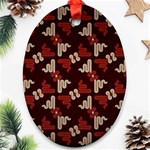 Oriental Dragon Motif Pattern Oval Ornament (Two Sides)