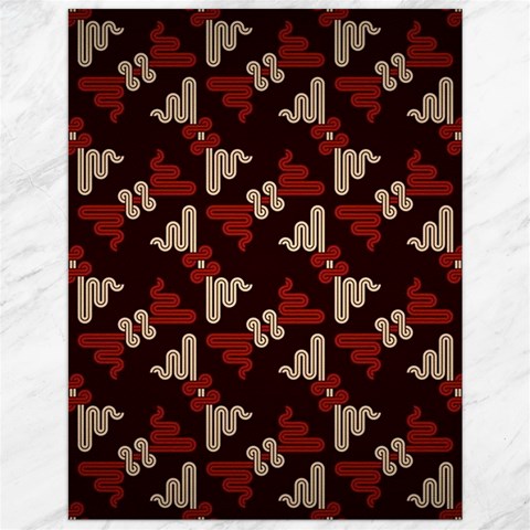 Oriental Dragon Motif Pattern Canvas 12  x 16  from ArtsNow.com 11.86 x15.41  Canvas - 1