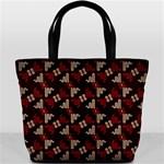 Oriental Dragon Motif Pattern Bucket Bag