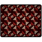 Oriental Dragon Motif Pattern Fleece Blanket (Medium)