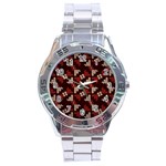Oriental Dragon Motif Pattern Stainless Steel Analogue Watch