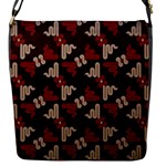 Oriental Dragon Motif Pattern Flap Closure Messenger Bag (S)