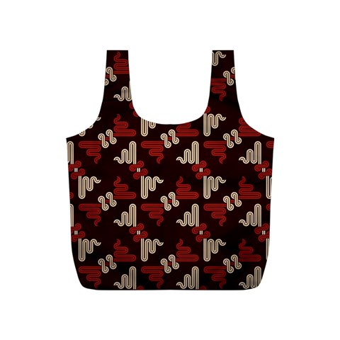 Oriental Dragon Motif Pattern Full Print Recycle Bag (S) from ArtsNow.com Front