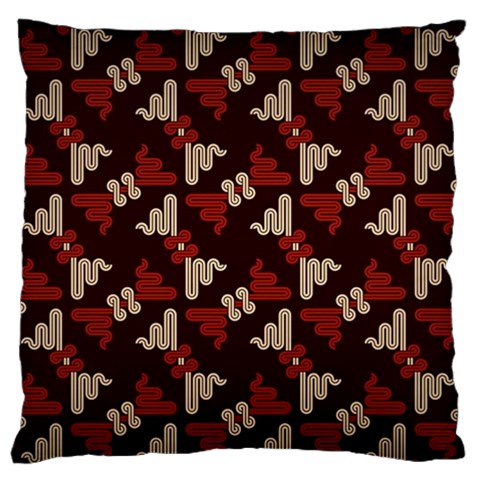 Oriental Dragon Motif Pattern Large Premium Plush Fleece Cushion Case (One Side) from ArtsNow.com Front