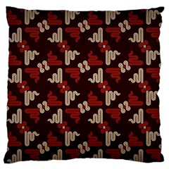 Oriental Dragon Motif Pattern Large Premium Plush Fleece Cushion Case (Two Sides) from ArtsNow.com Front