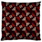 Oriental Dragon Motif Pattern Large Premium Plush Fleece Cushion Case (Two Sides)