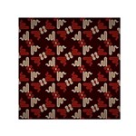 Oriental Dragon Motif Pattern Square Satin Scarf (30  x 30 )