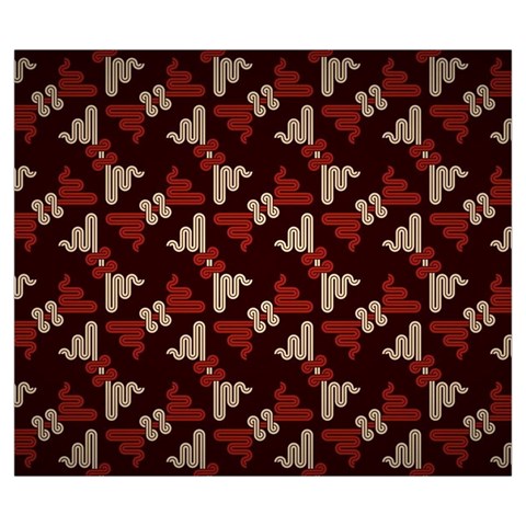 Oriental Dragon Motif Pattern Zipper Large Tote Bag from ArtsNow.com Front