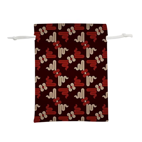 Oriental Dragon Motif Pattern Lightweight Drawstring Pouch (S) from ArtsNow.com Front