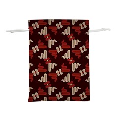Oriental Dragon Motif Pattern Lightweight Drawstring Pouch (L) from ArtsNow.com Back