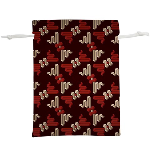 Oriental Dragon Motif Pattern Lightweight Drawstring Pouch (XL) from ArtsNow.com Back