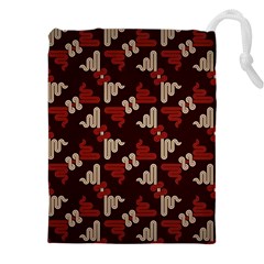 Oriental Dragon Motif Pattern Drawstring Pouch (4XL) from ArtsNow.com Front