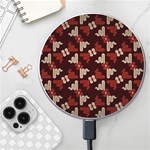 Oriental Dragon Motif Pattern Wireless Fast Charger(White)