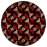 Oriental Dragon Motif Pattern Round Trivet