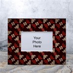 Oriental Dragon Motif Pattern White Tabletop Photo Frame 4 x6 
