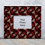 Oriental Dragon Motif Pattern White Wall Photo Frame 5  x 7 