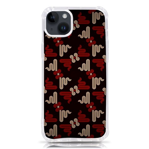 Oriental Dragon Motif Pattern iPhone 14 Plus TPU UV Print Case from ArtsNow.com Front