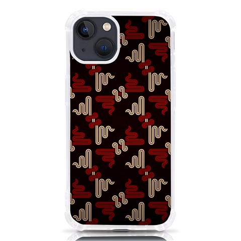 Oriental Dragon Motif Pattern iPhone 13 TPU UV Print Case from ArtsNow.com Front