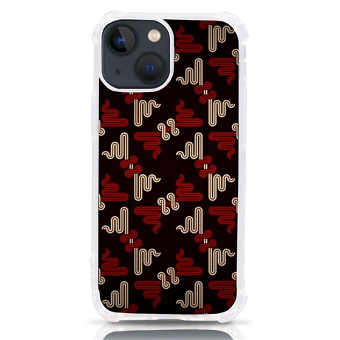 Oriental Dragon Motif Pattern iPhone 13 mini TPU UV Print Case from ArtsNow.com Front