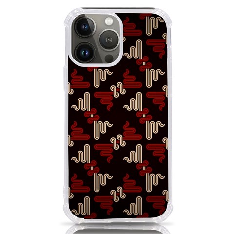 Oriental Dragon Motif Pattern iPhone 13 Pro Max TPU UV Print Case from ArtsNow.com Front