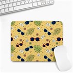 Seamless Pattern Of Sunglasses Tropical Leaves And Flowers Small Mousepad