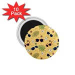 Seamless Pattern Of Sunglasses Tropical Leaves And Flowers 1.75  Magnets (10 pack) 