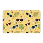 Seamless Pattern Of Sunglasses Tropical Leaves And Flowers Magnet (Rectangular)