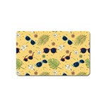 Seamless Pattern Of Sunglasses Tropical Leaves And Flowers Magnet (Name Card)
