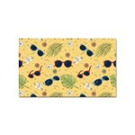 Seamless Pattern Of Sunglasses Tropical Leaves And Flowers Sticker Rectangular (100 pack)