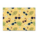 Seamless Pattern Of Sunglasses Tropical Leaves And Flowers Sticker A4 (100 pack)