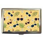 Seamless Pattern Of Sunglasses Tropical Leaves And Flowers Cigarette Money Case