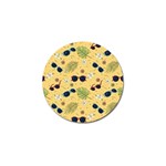 Seamless Pattern Of Sunglasses Tropical Leaves And Flowers Golf Ball Marker