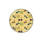 Seamless Pattern Of Sunglasses Tropical Leaves And Flowers Hat Clip Ball Marker (4 pack)