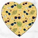Seamless Pattern Of Sunglasses Tropical Leaves And Flowers Jigsaw Puzzle (Heart)